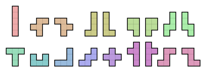 All_18_Pentominoes