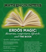 2019 July 3 — “Erdős Magic: Theorems, Conjectures, Lifestyle, and The Book” with Joel Spencer